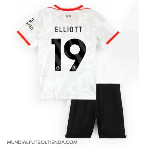 Camiseta Liverpool Harvey Elliott #19 Tercera Equipación Replica 2024-25 para niños mangas cortas (+ Pantalones cortos)